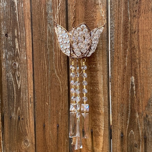 Lotus Crystal Chandelier Candle Holder Wind Chime Sun Catcher Mobile - Picture 10 of 11